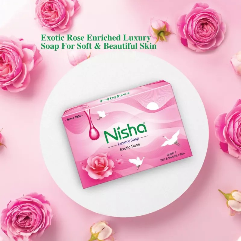 Nisha Luxury Soap Exotic Rose (100g, Pack of 6)