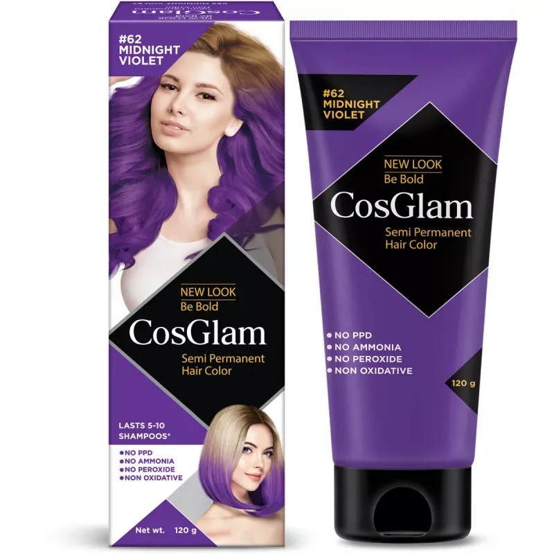 Cosglam Semi Permanent Hair Color (62 Midnight Violet) (120g)