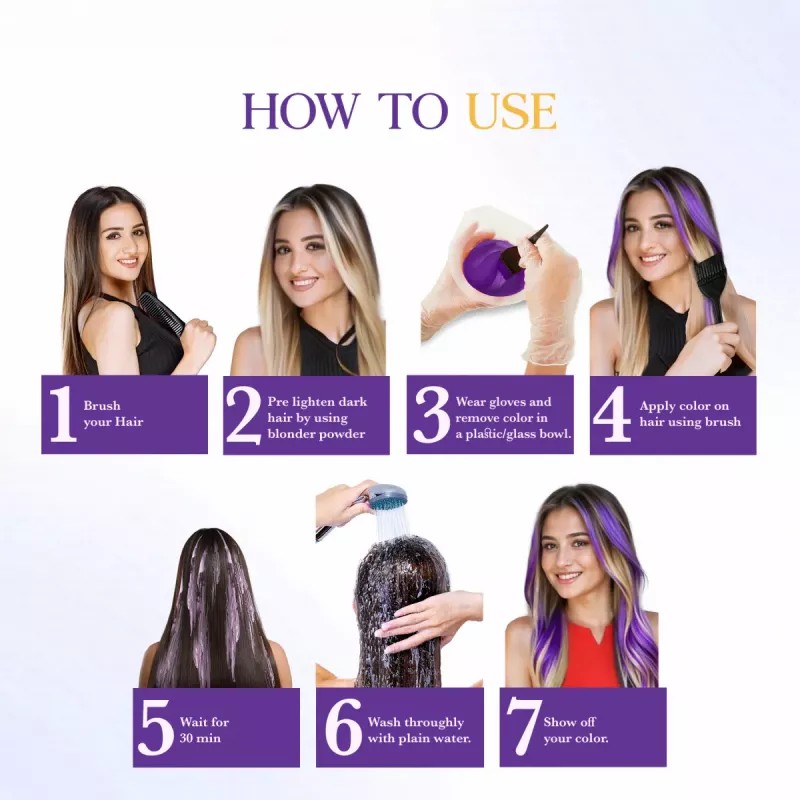 Cosglam Semi Permanent Hair Color (62 Midnight Violet) (120g)