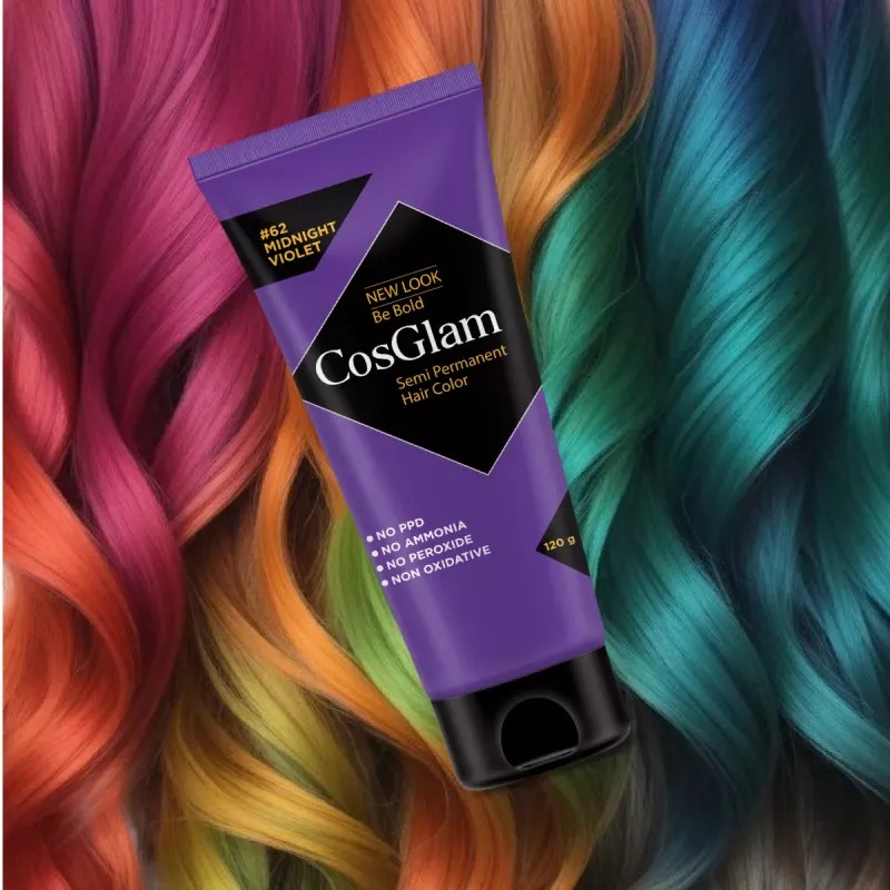 Cosglam Semi Permanent Hair Color (62 Midnight Violet) (120g)