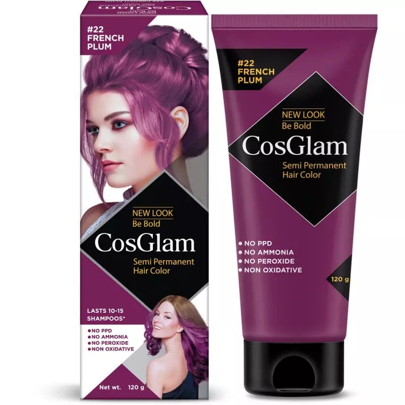Cosglam Semi Permanent Hair Color (22 French Plum) (120g)