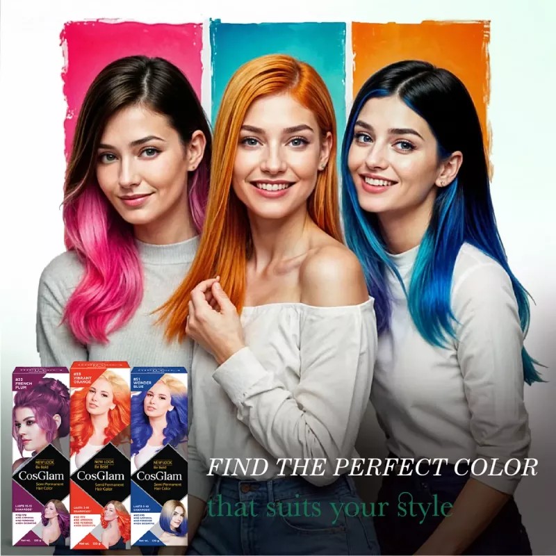 Cosglam Semi Permanent Hair Color (41 Crazy Green) (120g)