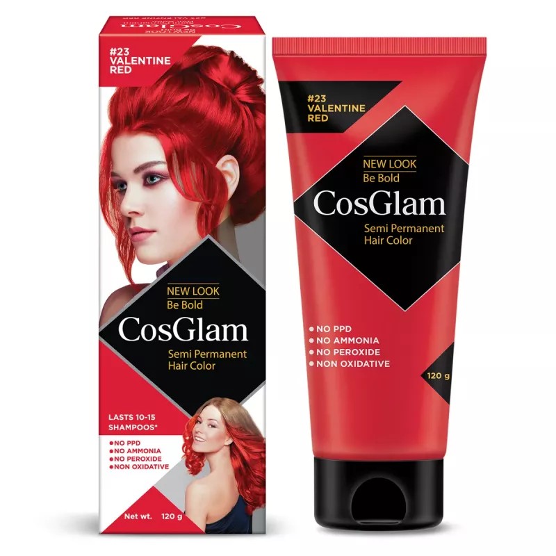 Cosglam Semi Permanent Hair Color (23 Valentine Red) (120g)