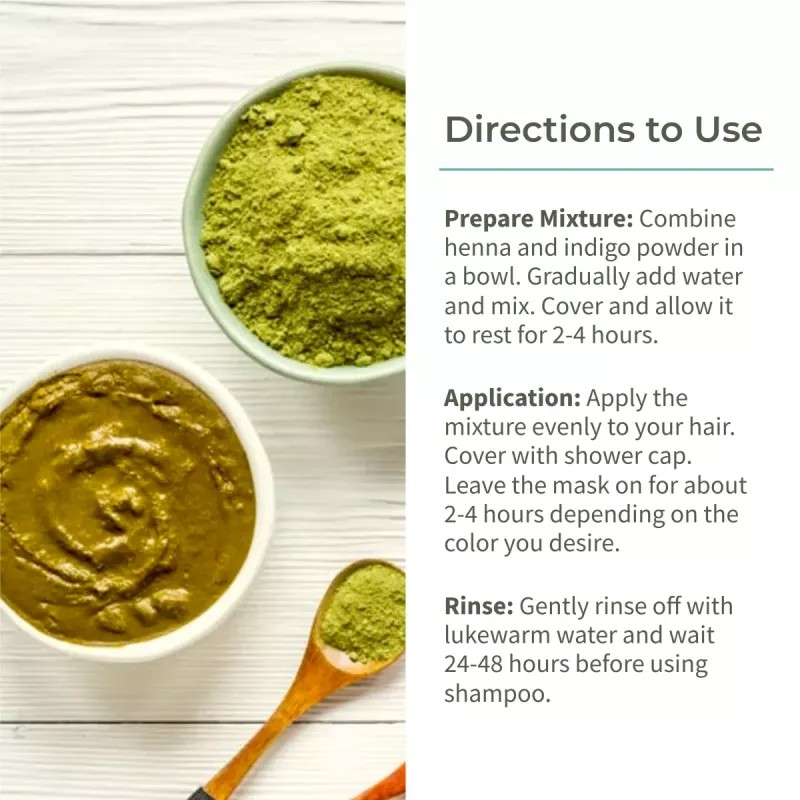 Ecotyl Henna Powder And Indigo Powder (Each 100g) (1Pack)