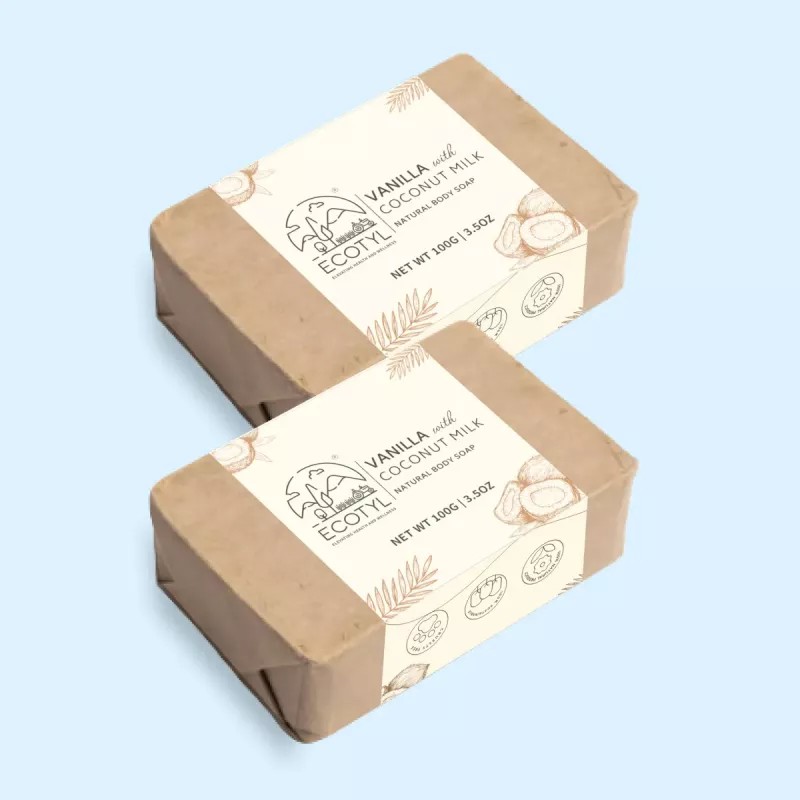 Ecotyl Coconut Milk Soap With Vanilla (100g, Pack of 2)