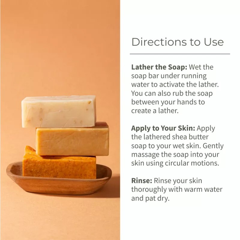 Ecotyl Shea Butter Soaps (Ubtan, Rose & Coffee) (100g, Pack of 3)