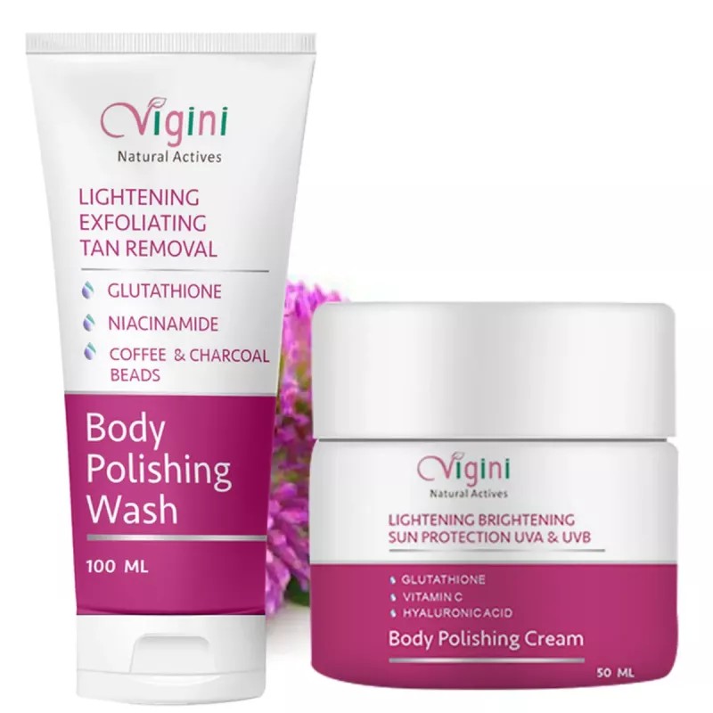 Vigini Body Polishing Wash + Body Polishing Cream (100ml + 50ml) (1Pack)