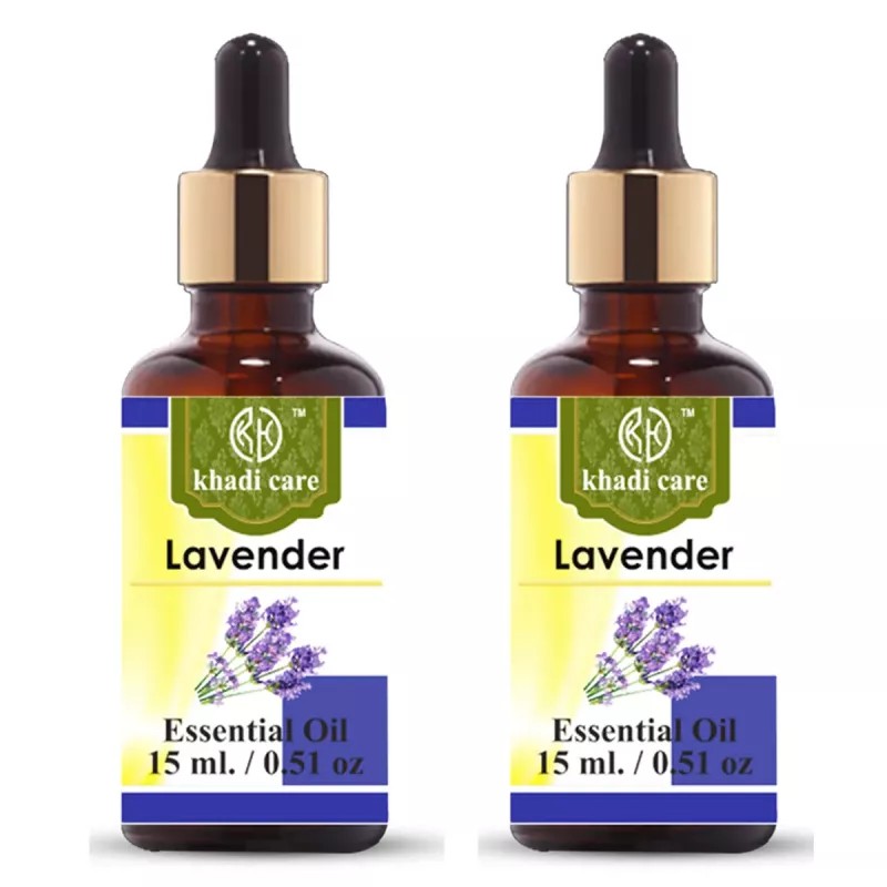 Khadi Care Lavender Essential Oil (15ml, Pack of 2)