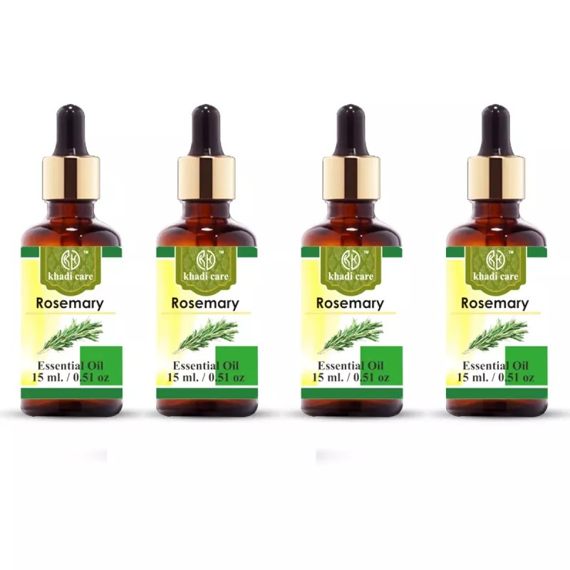 Khadi Care Rosemary Essential Oil (15ml, Pack of 4)