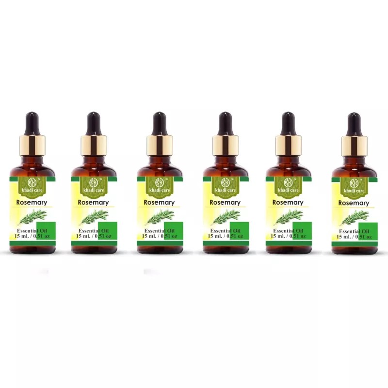 Khadi Care Rosemary Essential Oil (15ml, Pack of 6)
