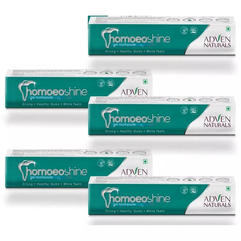 Adven Homoeoshine Toothpaste Gel (100g, Pack of 5)