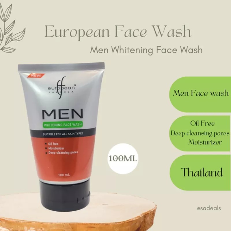 European Formula Men Whitening Face Wash (100ml, Pack of 3)