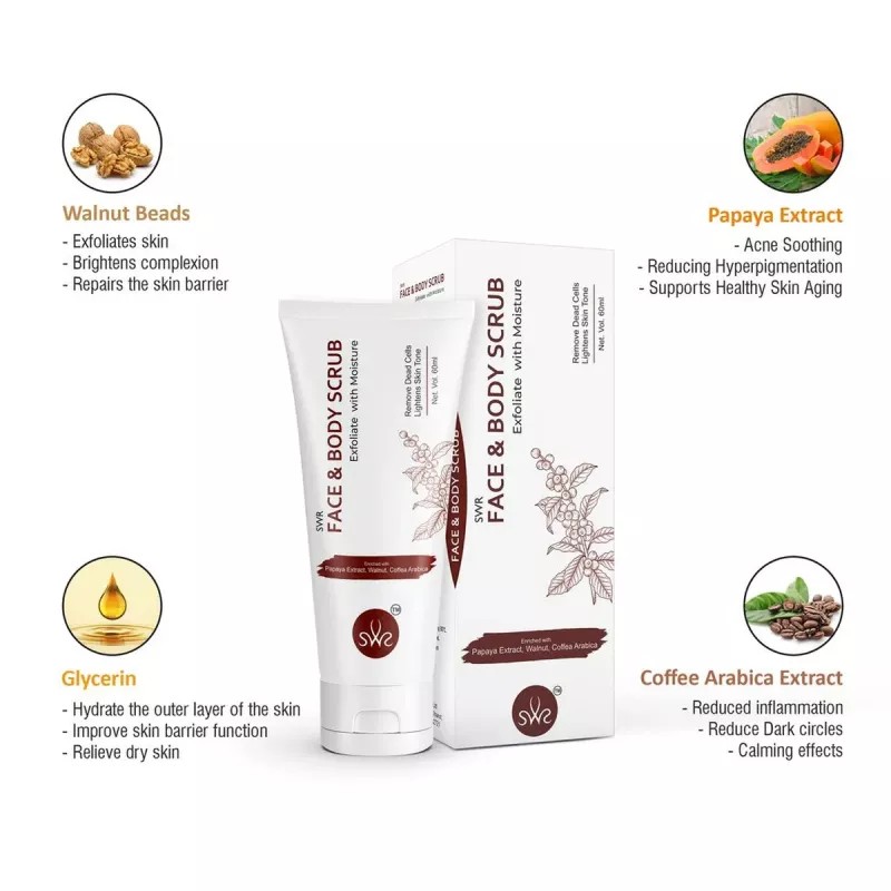 Dextron Face & Body Scrub (60ml, Pack of 3)