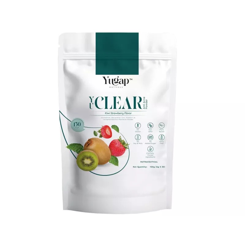 Yugap Yuclear Anti Acne Powder Kiwi Strawberry Flavour (Each 5g) (30Sachet)