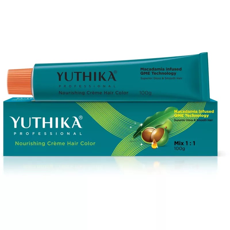 Yuthika Nourishing Creme Hair Color Tube (5.5 Light Mahogany Brown) (100g)