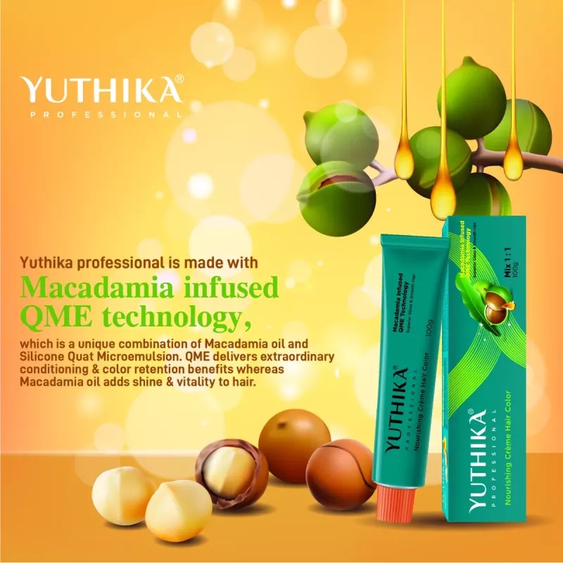 Yuthika Nourishing Creme Hair Color Tube (5.5 Light Mahogany Brown) (100g)