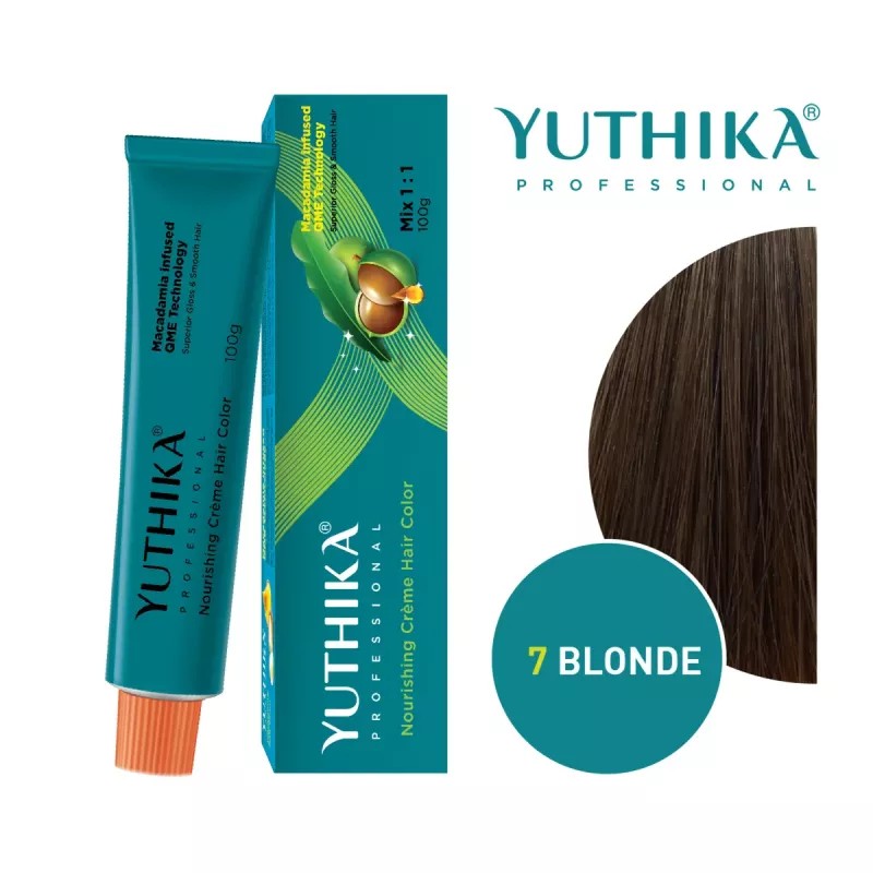 Yuthika Nourishing Creme Hair Color Tube (7.0 Blonde) (100g)