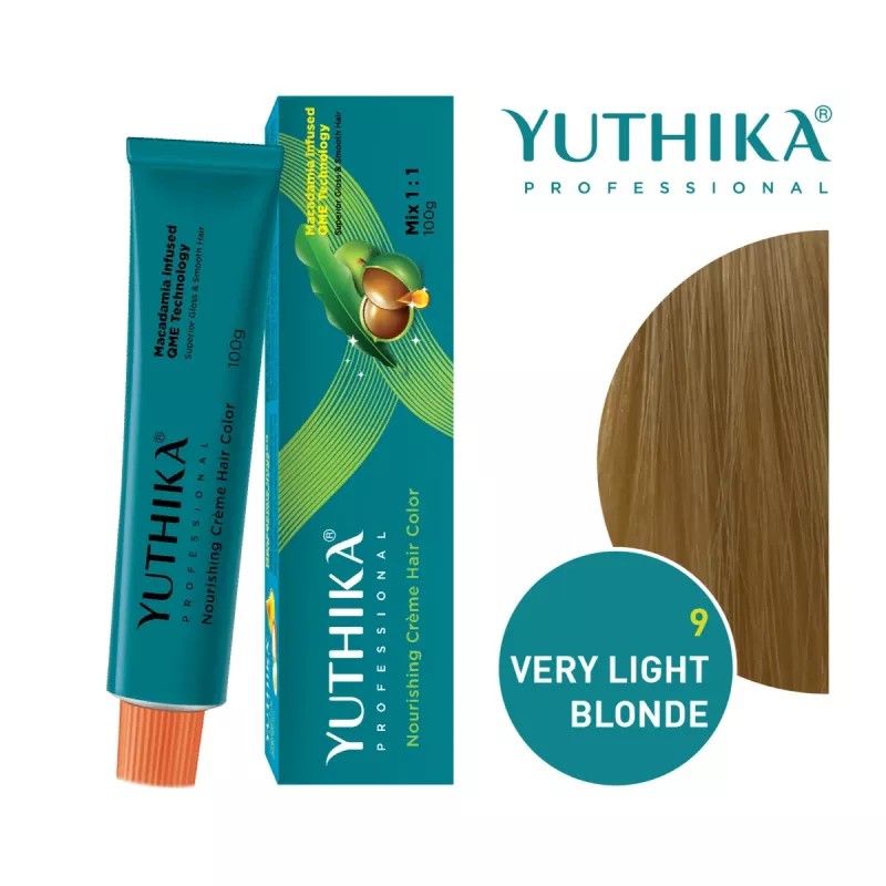Yuthika Nourishing Creme Hair Color Tube (9.0 Very Light Blonde) (100g)