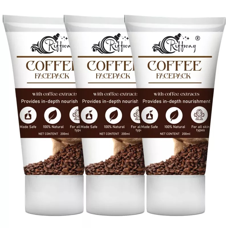 Riffway Coffee Face Pack (200ml, Pack of 3)