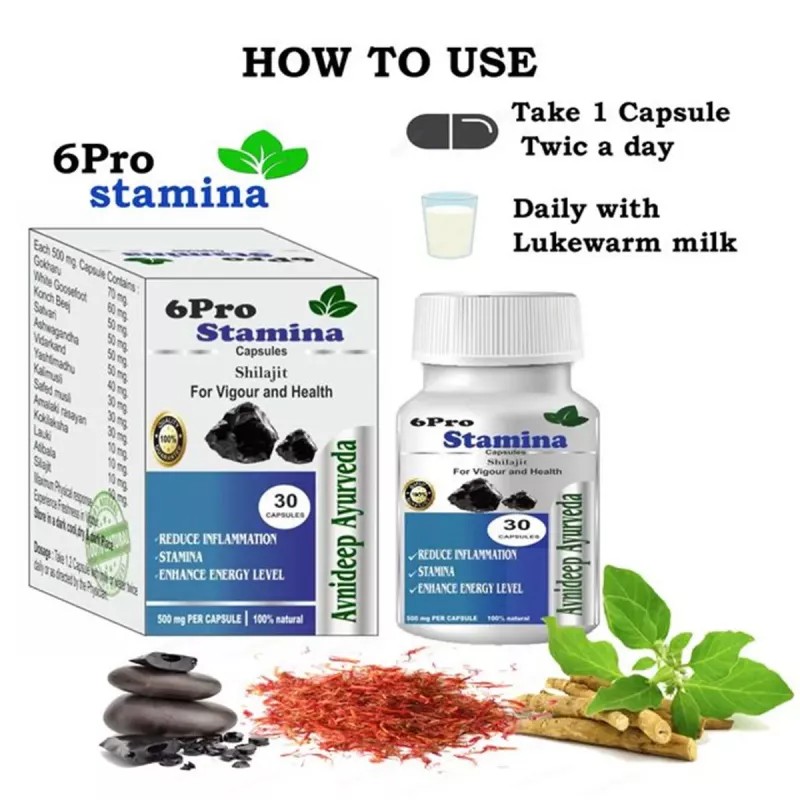 Avni Deep Ayurveda 6 Pro Stamina Capsules (30cap)