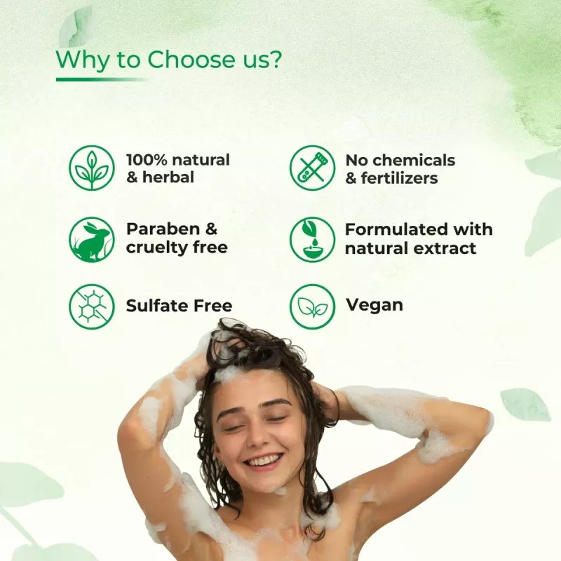 Prisa Organics Lemon Bhringraj Anti Dandruff Shampoo (300ml)