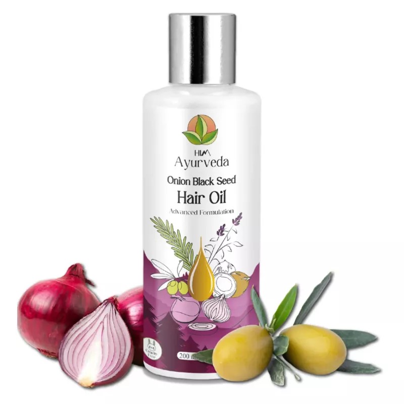 HIM Ayurveda Onion Black Seed Hair Oil (200ml)