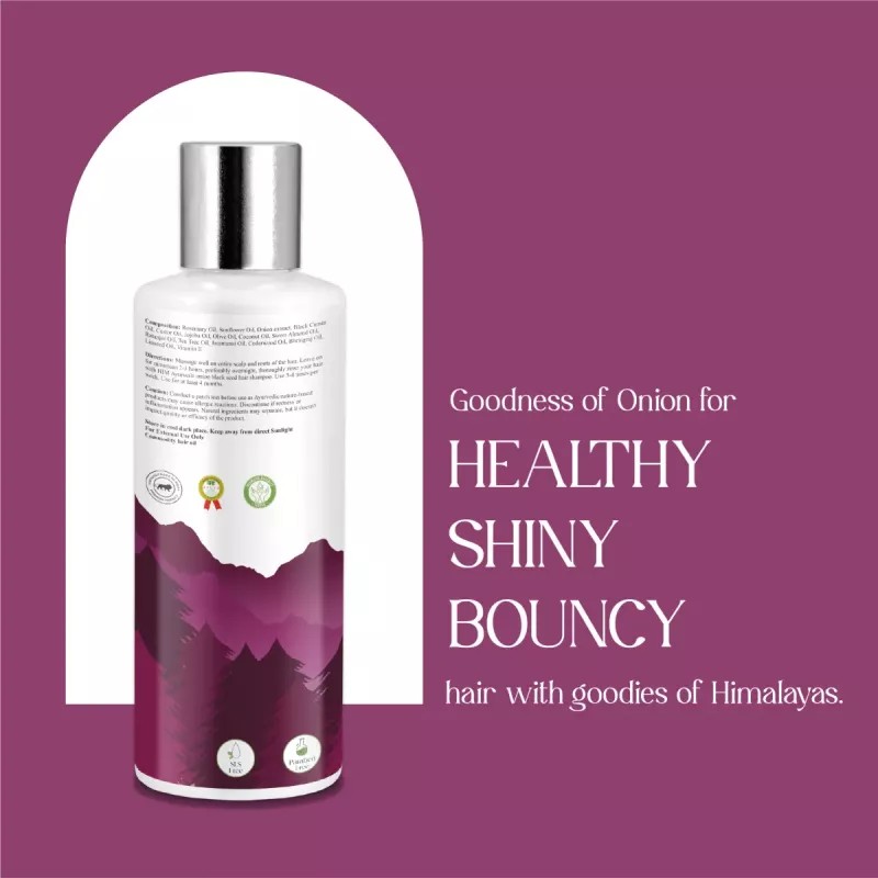 HIM Ayurveda Onion Black Seed Hair Oil (200ml)