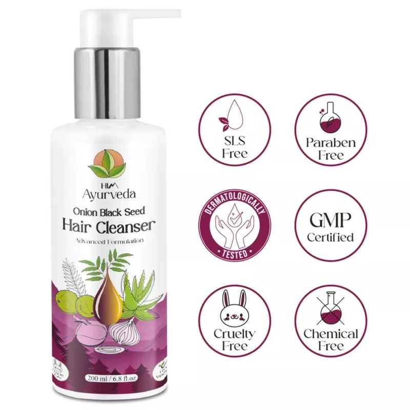 HIM Ayurveda Onion Black Seed Hair Cleanser (200ml)