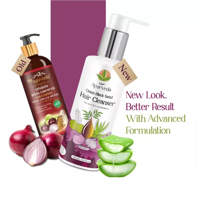 HIM Ayurveda Onion Black Seed Hair Cleanser (200ml)