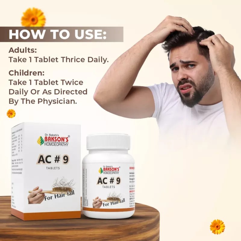 Bakson AC 9 Tablets (Hair Falling) (200tab)