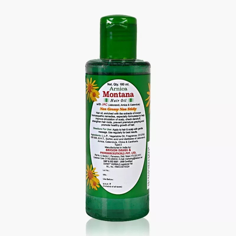 Bakson Sunny Arnica Montana Hair Oil (With Jaborandi) (100ml)