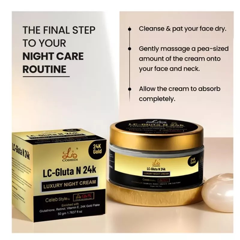 Lio Cosmeds Lc Gluta N 24K Luxury Night Cream (50g)