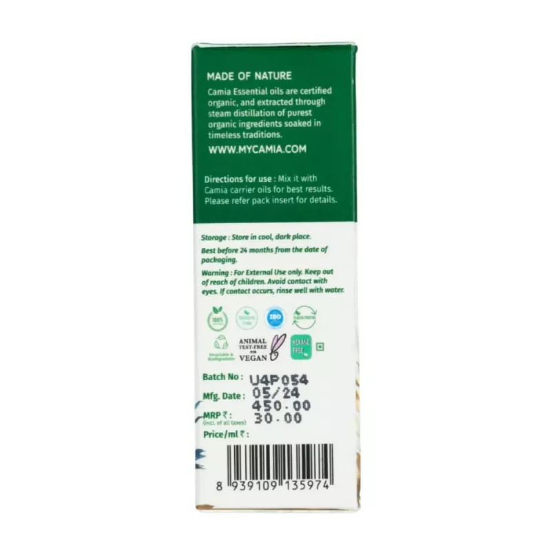 Camia Tea Tree Soap + Tea Tree Essential Oil + Extra Virgin Olive Oil (Soap 125g + Essential Oil 15ml + Olive Oil 100ml) (1Pack)