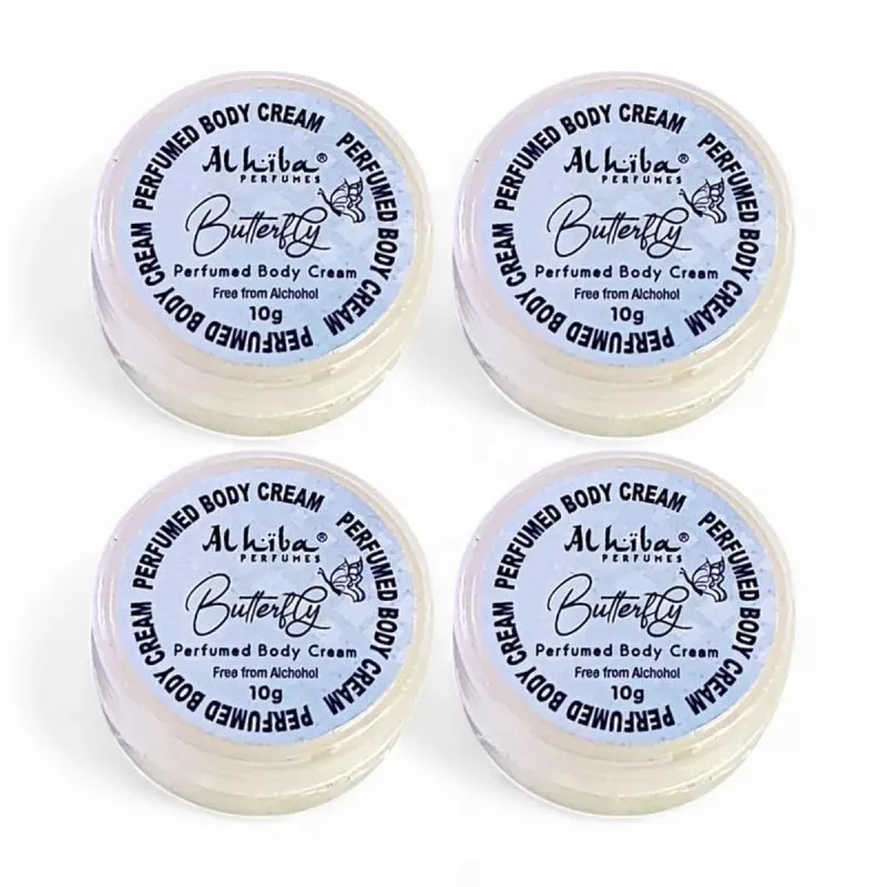 Al Hiba Butterfly Perfumed Body Cream (10g, Pack of 4)