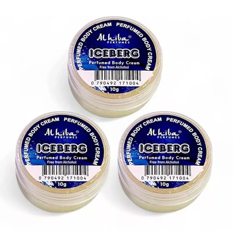 Al Hiba Iceberg Perfumed Body Cream (10g, Pack of 3)