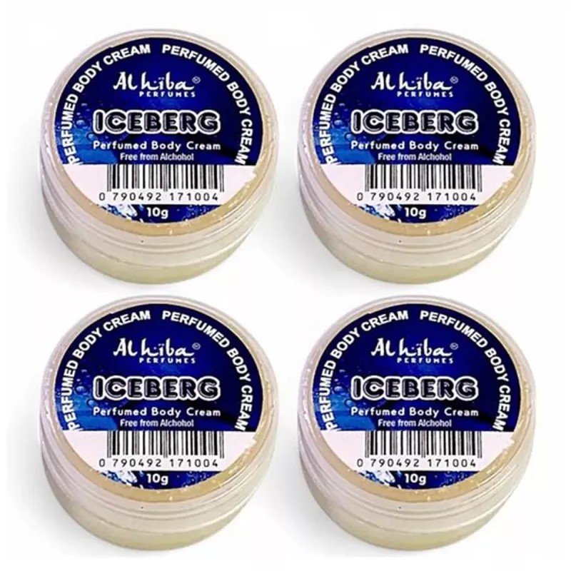 Al Hiba Iceberg Perfumed Body Cream (10g, Pack of 4)