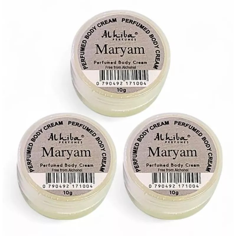 Al Hiba Maryam Perfumed Body Cream (10g, Pack of 3)