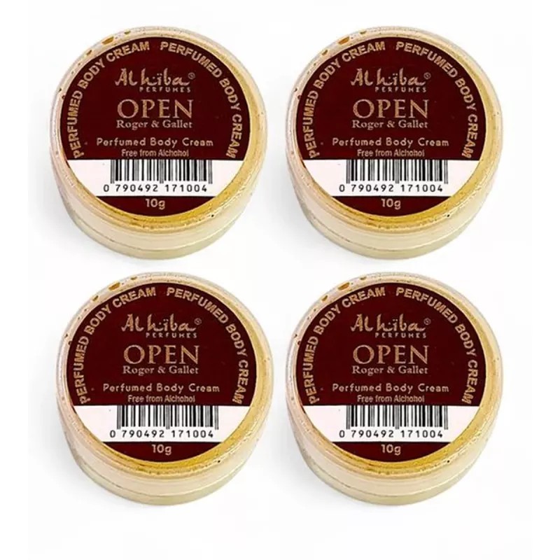 Al Hiba Open Roger & Gallet Perfumed Body Cream (10g, Pack of 4)