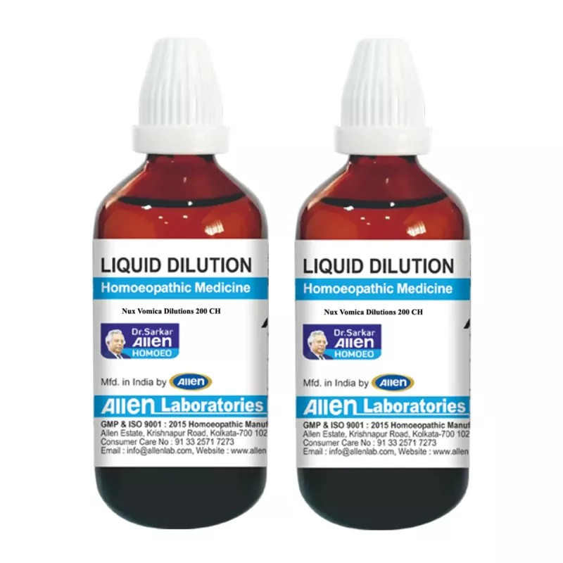 Allen Labs Nux Vomica 200 CH (30ml, Pack of 2)