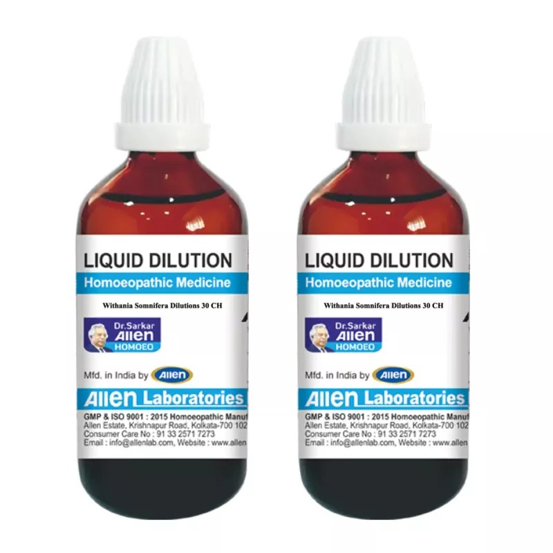 Allen Labs Withania Somnifera 30 CH (30ml, Pack of 2)