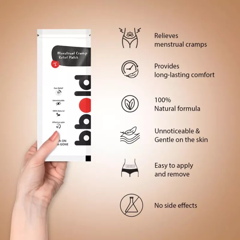 Bbold Menstrual Cramp Relief Patch (2pcs, Pack of 3)