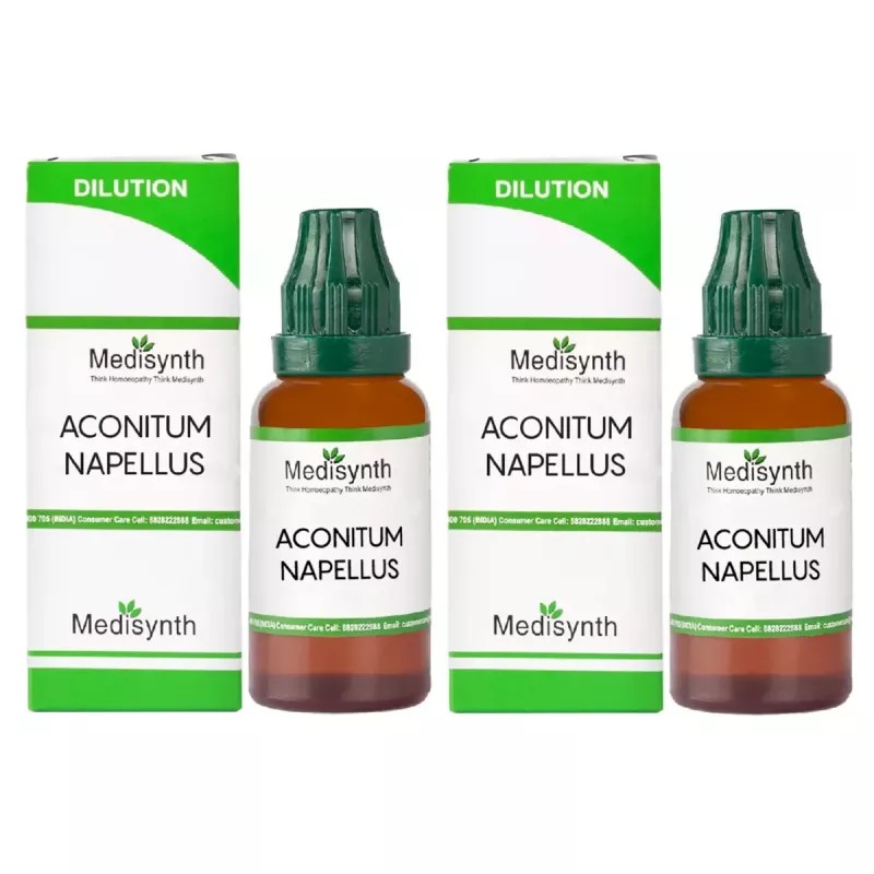 Medisynth Aconitum Napellus 1M (1000 CH) (30ml, Pack of 2)
