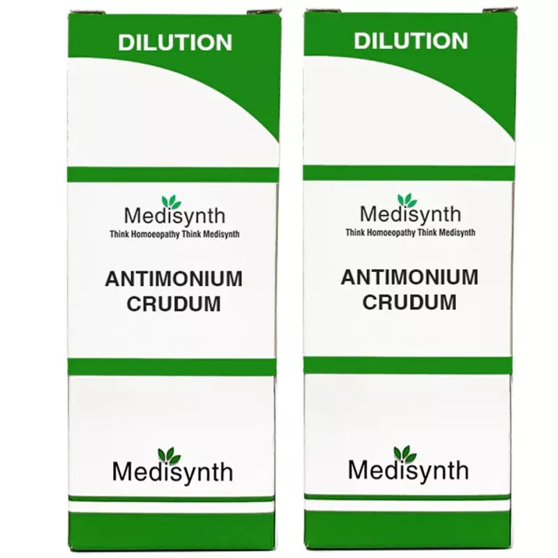 Medisynth Antimonium Crudum 1M (1000 CH) (30ml, Pack of 2)