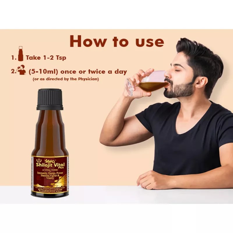 AVG Shilajit Vital Plus Tonic (100ml)