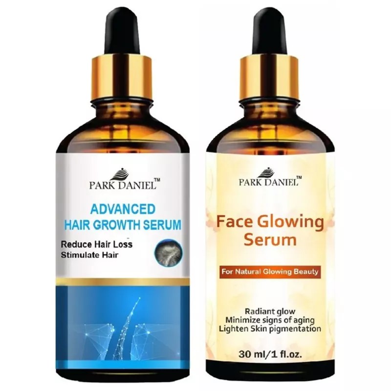 Park Daniel Advance Hair Growth Serum + Face Glowing Serum (30ml Each) (1Pack)
