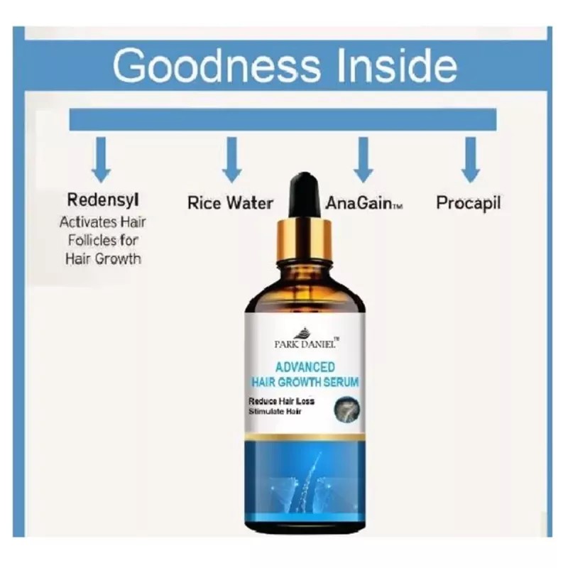 Park Daniel Advance Hair Growth Serum + Improved Vitamin C Serum (30ml Each) (1Pack)