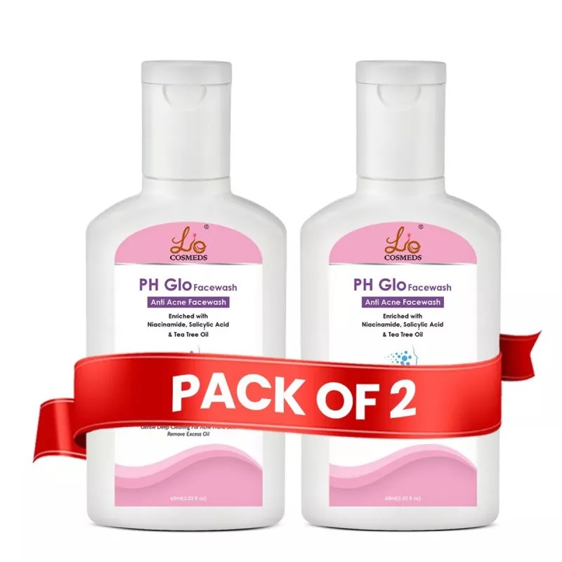 Lio Cosmeds Ph Glo Anti Acne Facewash (60ml, Pack of 2)