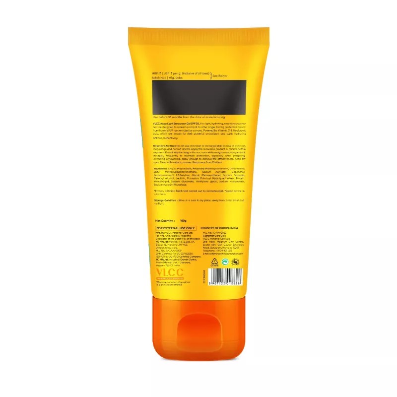 VLCC Aqua Light Sunscreen Gel SPF 50 PA++++ (100g)