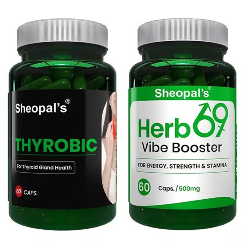 Sheopals Thyrobic + Herb 69 Vibe Booster Capsules (Each 60Cap) (1Pack)