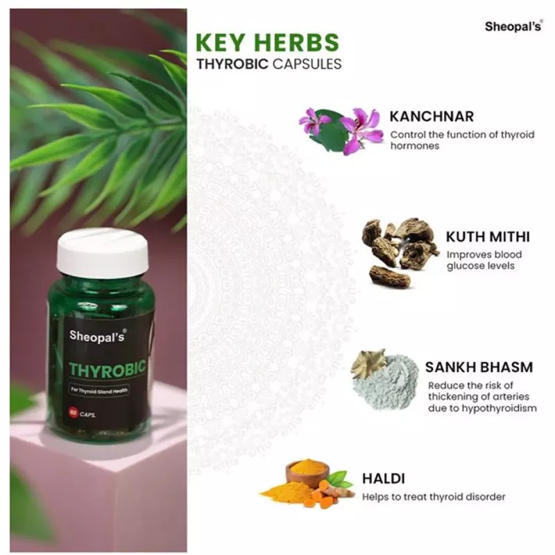 Sheopals Thyrobic + Herb 69 Vibe Booster Capsules (Each 60Cap) (1Pack)